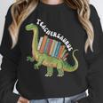 Teachersaurus Dinosaur Teachers Dino Reading Book Librarian Unisex Sweatshirt