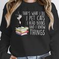 That's What I Do I Pet Cat I Read Books Tuxedo Cat Bookworm Unisex Sweatshirt