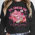 Valentine All Booked Book Coffee Coquette Bow Girl Women Unisex Sweatshirt Valentine All Booked Book Coffee Coquette Bow Girl Women Unisex Sweatshirt