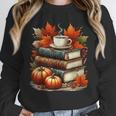 Vintage Autumn Books Coffee Pumpkin Fall Reading Unisex Sweatshirt Vintage Autumn Books Coffee Pumpkin Fall Reading Unisex Sweatshirt