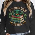 Vintage It's Good Luck To Read St Patrick's Day Book Lucky Unisex Sweatshirt