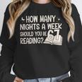 Vintage How Many Nights Reading 67 Meme Book Lover Teacher Unisex Sweatshirt