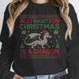 All I Want For Christmas Is A Dragon & Books Ugly Sweater Unisex Sweatshirt