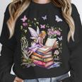 Watercolor Butterfly Fairy Read Book Library Fantasy Novel Unisex Sweatshirt