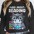 Wild About Reading Book Lover Hippo Unisex Sweatshirt