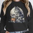 Wolf Reading Book Librarian Library Wolves Unisex Sweatshirt