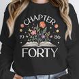 Women's 1986 Chapter Forty 40th Birthday Wildflower Book 40 Year Old Unisex Sweatshirt