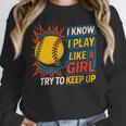 Women's Girls Softball Play Like A Girl Comic Book Pop Art Unisex Sweatshirt Women's Girls Softball Play Like A Girl Comic Book Pop Art Unisex Sweatshirt