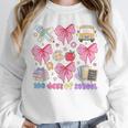 100 Days Of School Coquette Bow School Bus Pencil Books Unisex Sweatshirt 100 Days Of School Coquette Bow School Bus Pencil Books Unisex Sweatshirt