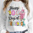 100th Day Of School Teacher Books 100 Days Of Preschool Girl Unisex Sweatshirt