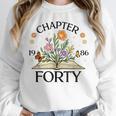 1986 Chapter Forty 40th Birthday Wildflower Book Unisex Sweatshirt 1986 Chapter Forty 40th Birthday Wildflower Book Unisex Sweatshirt