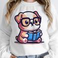 Adorable Book Lover Bulldog With Reading Glasses Cute Raglan Baseball Tee Unisex Sweatshirt Adorable Book Lover Bulldog With Reading Glasses Cute Raglan Baseball Tee Unisex Sweatshirt