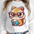 Adorable Book Lover Chipmunk With Reading Glasses Cute Premium Unisex Sweatshirt Adorable Book Lover Chipmunk With Reading Glasses Cute Premium Unisex Sweatshirt
