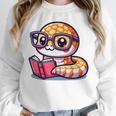Adorable Book Lover Rattlesnake With Reading Glasses Cute Unisex Sweatshirt Adorable Book Lover Rattlesnake With Reading Glasses Cute Unisex Sweatshirt
