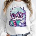 Adorable Book Lover Yeti With Reading Glasses Cute Unisex Sweatshirt Adorable Book Lover Yeti With Reading Glasses Cute Unisex Sweatshirt