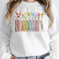 Applied Behavior Analysis Book Wildflower ABA RBT Therapist Premium Tri-Blend Unisex Sweatshirt