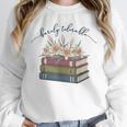 Barely Tolerable Book Lover Floral Quote Pride And Prejudice Unisex Sweatshirt