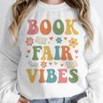 Book Fair Vibes Groovy Retro School Reading Nostalgic Unisex Sweatshirt