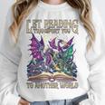 Book Lover Dragon Reading Transport You To Another World Unisex Sweatshirt