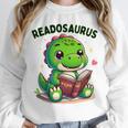 Book Lover Reading Dinosaur Readosaurus Library Unisex Sweatshirt