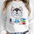 Book Lover Reading Husky Dog Unisex Sweatshirt