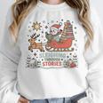 Book Lovers Winter Sleighing Through Stories Tee Premium Tri-Blend Unisex Sweatshirt