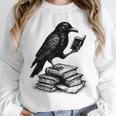Book Raven Vintage Dark Academia Literature Reading Unisex Sweatshirt