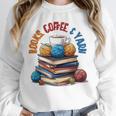 “Books Coffee & Yarn Enthusiast Cozy Reader Unisex Sweatshirt “Books Coffee & Yarn Enthusiast Cozy Reader Unisex Sweatshirt