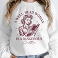 Books A Well-Read Woman Is A Dangerous Creature Women Premium Tri-Blend Unisex Sweatshirt