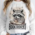 Booktrovert Raccoon Reading And Coffee For Book Lover Unisex Sweatshirt