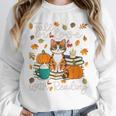 Cat Fall In Love With Reading Book Lover Autumn Unisex Sweatshirt