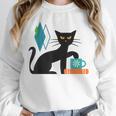 Cat Midcentury With Book And Coffee Atomic Age Mid Century Unisex Sweatshirt Cat Midcentury With Book And Coffee Atomic Age Mid Century Unisex Sweatshirt