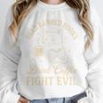 Cat Read Banned Books Drink Coffee Fight Evil Unisex Sweatshirt