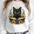 Cat For Women Book Lover Cute Cat And Book Unisex Sweatshirt