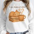 Cats Books And Coffee Heart Cozy Cat Lover Bookworm Readers Unisex Sweatshirt Cats Books And Coffee Heart Cozy Cat Lover Bookworm Readers Unisex Sweatshirt