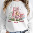 Caution Slippery When Reading Book Reader Unisex Sweatshirt