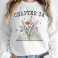 Chapter 34 Book Lovers & Readers 34th Birthday Wildflowers Premium Tri-Blend Unisex Sweatshirt