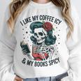 I Like My Coffee ICY & My Books Spicy For Book Lovers Unisex Sweatshirt I Like My Coffee ICY & My Books Spicy For Book Lovers Unisex Sweatshirt