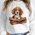 Cute Dog Beagle Reading Book Unisex Sweatshirt