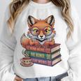 Cute Nerdy Fox Read Books Be Kind Stay Weird Book Club Premium Tri-Blend Unisex Sweatshirt