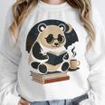 Cute Panda Reading Book Under Moon Bookworm Coffee Lover Unisex Sweatshirt Cute Panda Reading Book Under Moon Bookworm Coffee Lover Unisex Sweatshirt