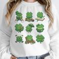 Cute Shamrock Reading St Patricks Day Teacher Book Lovers Unisex Sweatshirt