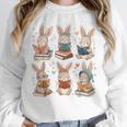 Cute Teacher Bunny Rabbit Reading Easter Bunnies Book Lovers Unisex Sweatshirt