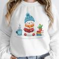 Cute Winter Cozy Snowman Reading Book Lovers Xmas Snowman Unisex Sweatshirt Cute Winter Cozy Snowman Reading Book Lovers Xmas Snowman Unisex Sweatshirt