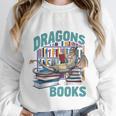 Easily Distracted By Dragons And Books Bookworm Unisex Sweatshirt