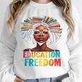 Education Is Freedom Afro Books Unisex Sweatshirt Education Is Freedom Afro Books Unisex Sweatshirt