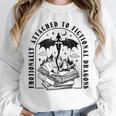 Emotionally Attached To Fictional Dragons Books Lover Unisex Sweatshirt