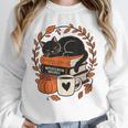 Fall Book Teacher Cat Books Halloween Autumn Librarian Unisex Sweatshirt Fall Book Teacher Cat Books Halloween Autumn Librarian Unisex Sweatshirt