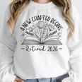 Floral Book a New Chapter Begins Retired Retirement Teacher Unisex Sweatshirt