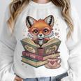 Fox Read Books Be Kind Stay Weird Reader Cute Nerd Bookworm Unisex Sweatshirt